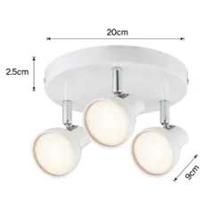 Artemis 3 Lamp LED Round Spotlight - White -Lighting Shop 12810123 1654840948068759