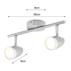 Vector 2 Bar LED Spotlight - Satin Nickel 10 Vector 2 Bar LED Spotlight - Satin Nickel -Lighting Shop 12810128 1404843073148588