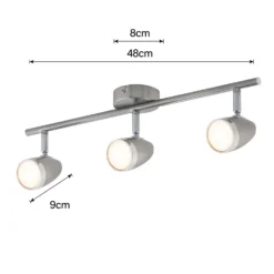 Vector 3 Bar LED Spotlight - Satin Nickel -Lighting Shop 12810129 1394843073337084