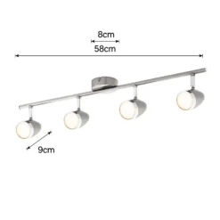 Vector 4 Bar LED Spotlight - Satin Nickel -Lighting Shop 12810233 1094843073478030