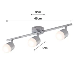 Pallas 3 Bar 4W LED Spotlight - Chrome -Lighting Shop 12810235 2004843073762379