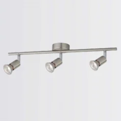 Rochdale 3 Lamp Spotlight Bar - Brushed Stainless Steel -Lighting Shop 12815760 1524843350319008