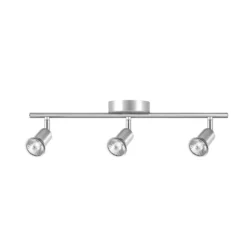 Rochdale 3 Lamp Spotlight Bar - Brushed Stainless Steel