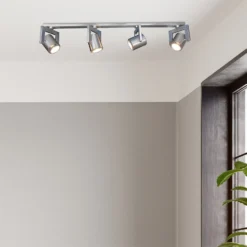 Yorkie 4 Lamp Spotlight Bar - Satin Nickel -Lighting Shop 12815954 1804843347416628