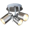 Lucina 3 Plate Bathroom Spotlight - Brushed Chrome -Lighting Shop 12816707 6574831918232757