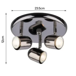 Phoenix 3 Lamp Spotlight Plate - Black Chrome -Lighting Shop 12816709 1544855431684846