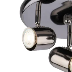 Phoenix 3 Lamp Spotlight Plate - Black Chrome -Lighting Shop 12816709 3364855431723717
