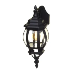 Lutec Canterbury E27 Outdoor Wall Lantern - Black -Lighting Shop 12819092 1504840987871118