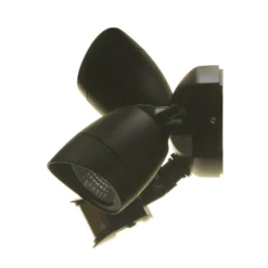 Lutec Shrimp Twin Head LED PIR Outdoor Wall Light - Black -Lighting Shop 12819180 2034832983295145