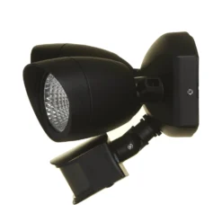 Lutec Shrimp Twin Head LED PIR Outdoor Wall Light - Black -Lighting Shop 12819180 7854832983214574