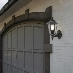 Lutec Corniche E27 Outdoor Wall Lantern - Black -Lighting Shop 12819209 1454952643020772