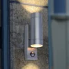 Lutec Rado Up/Down PIR Outdoor Wall Light - Stainless Steel -Lighting Shop 12819275 1544952877381213