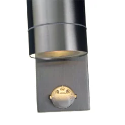 Lutec Rado Up/Down PIR Outdoor Wall Light - Stainless Steel -Lighting Shop 12819275 6494832986343046