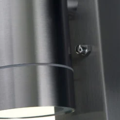 Lutec Rado Up/Down PIR Outdoor Wall Light - Stainless Steel -Lighting Shop 12819275 6674952877464952