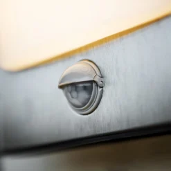 Lutec Face 13W LED PIR Outdoor Wall Light - Stainless Steel -Lighting Shop 12819285 8224952877315036