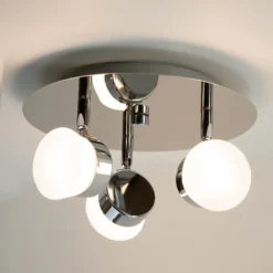 Paisley LED Bathroom Round Plate Spotlight - 3 X 4.5W -Lighting Shop 12826177 5864958071660986