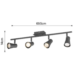 Swansea 4 Lamp Spotlight Bar - Black Nickel -Lighting Shop 12828398 8674843436495076