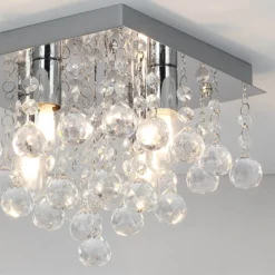 Orlando 23cm Square Flush - Chrome -Lighting Shop 12831932 5234832984294205