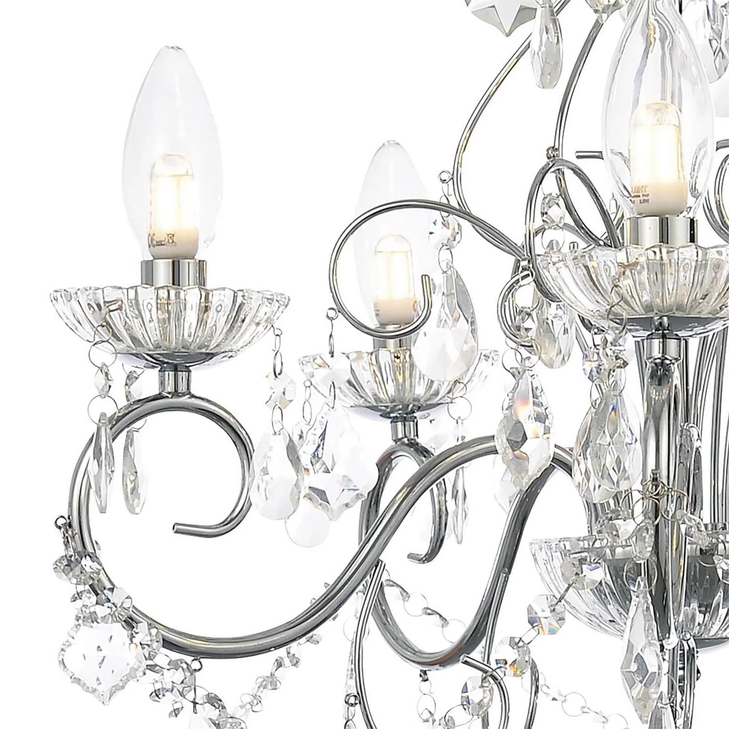 Vela 5 Light Bath Chandelier - Chrome 4 Vela 5 Light Bath Chandelier - Chrome - Image 2