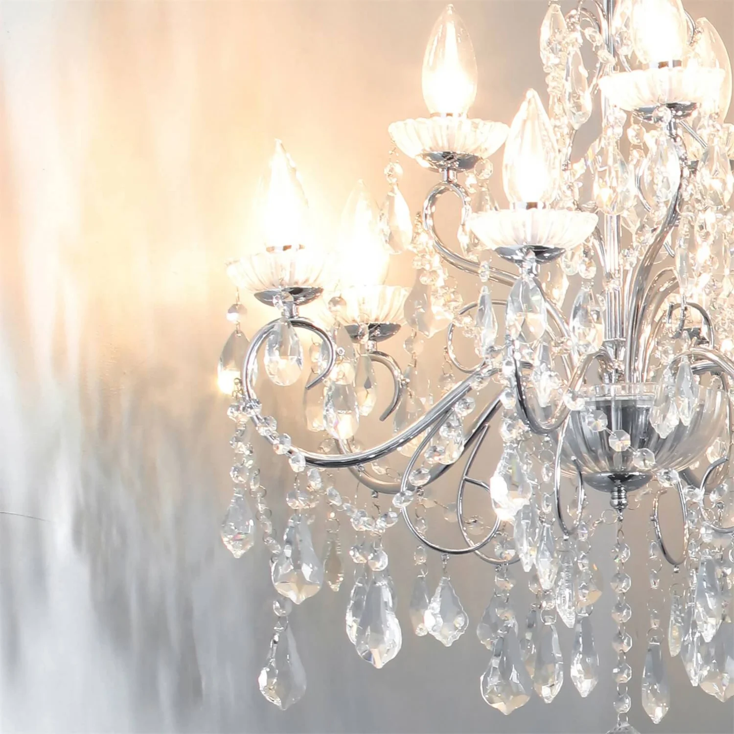 Vela 9 Light Bath Chandelier - Chrome 4 Vela 9 Light Bath Chandelier - Chrome - Image 2