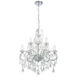 Vela 9 Light Bath Chandelier - Chrome