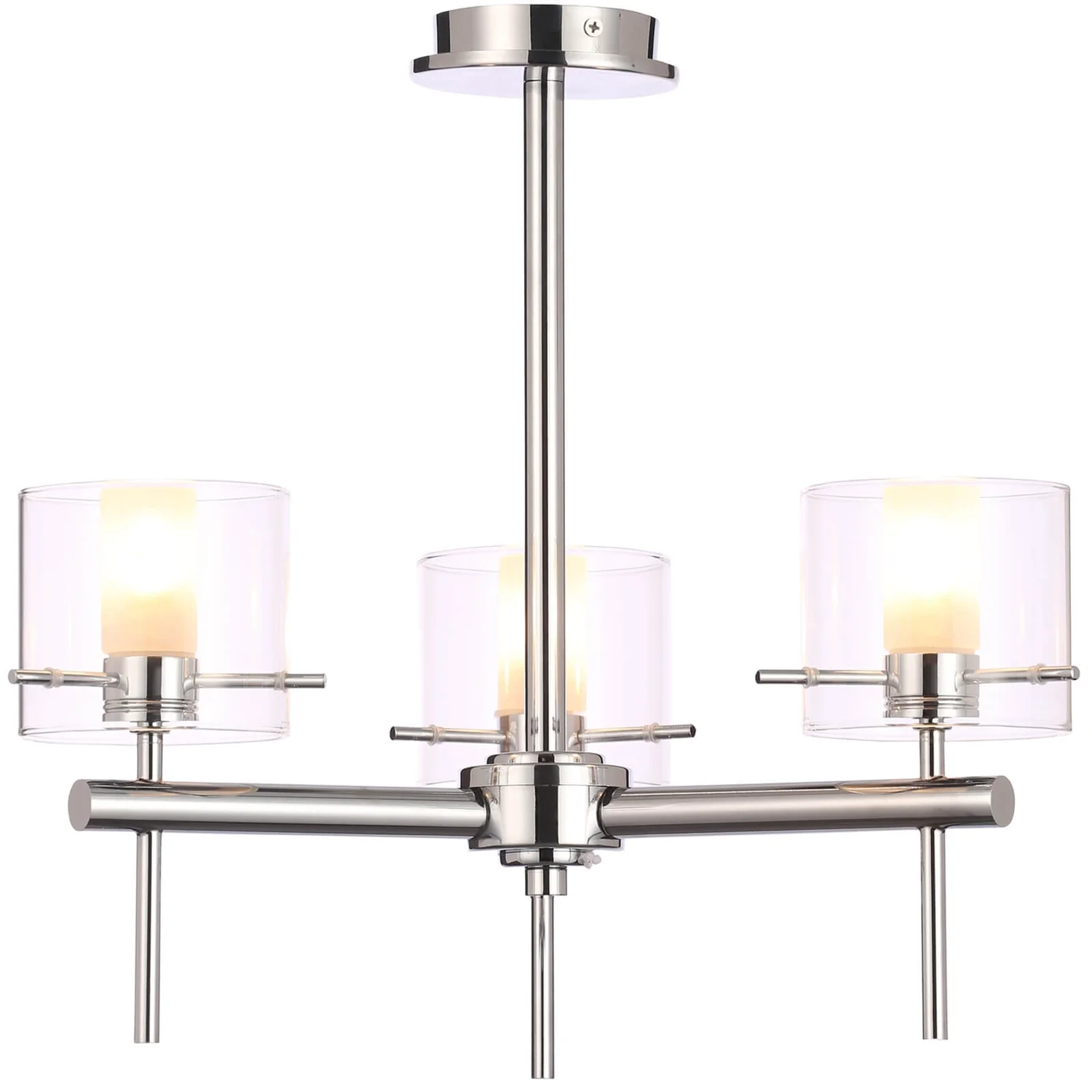Gene Clear Cylinder 3 Light Flush - Chrome 4 Gene Clear Cylinder 3 Light Flush - Chrome - Image 2