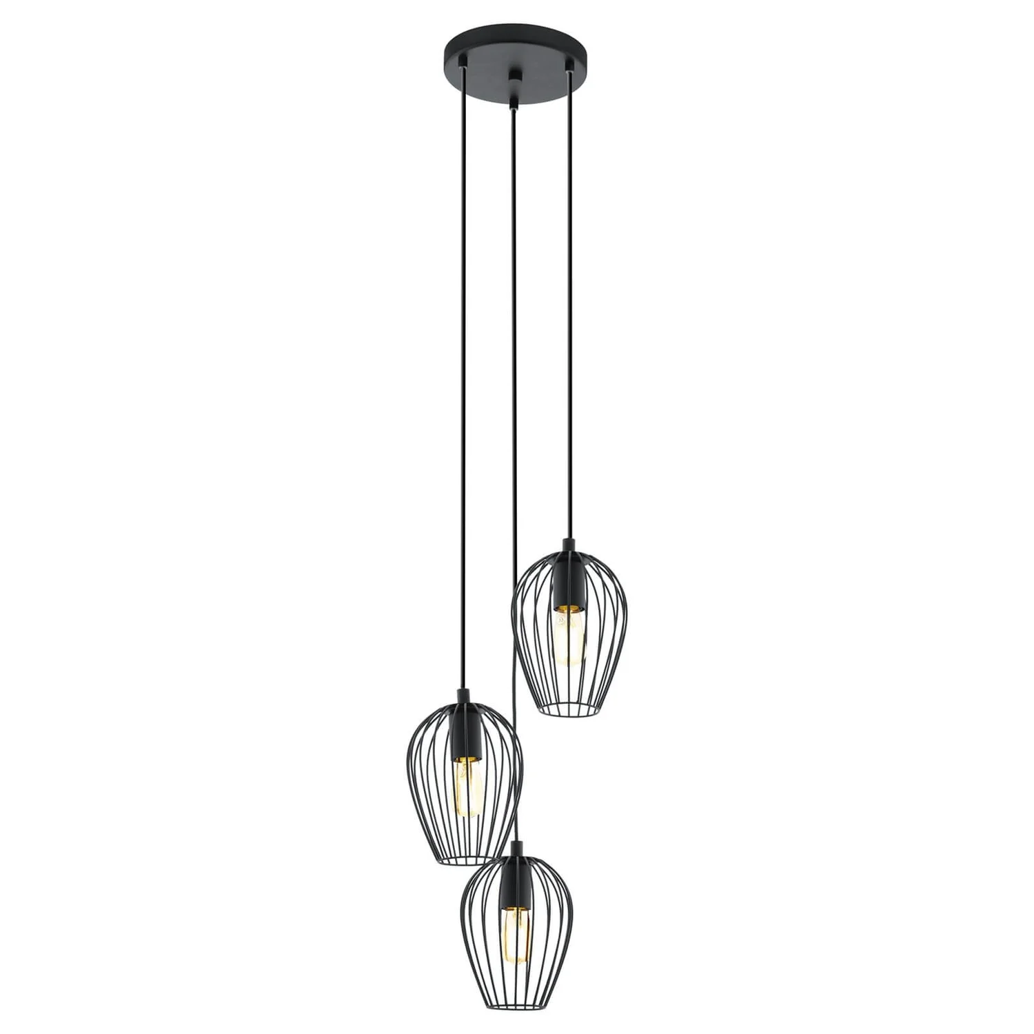 Eglo Newtown Pendant Light - Black 3 Eglo Newtown Pendant Light - Black
