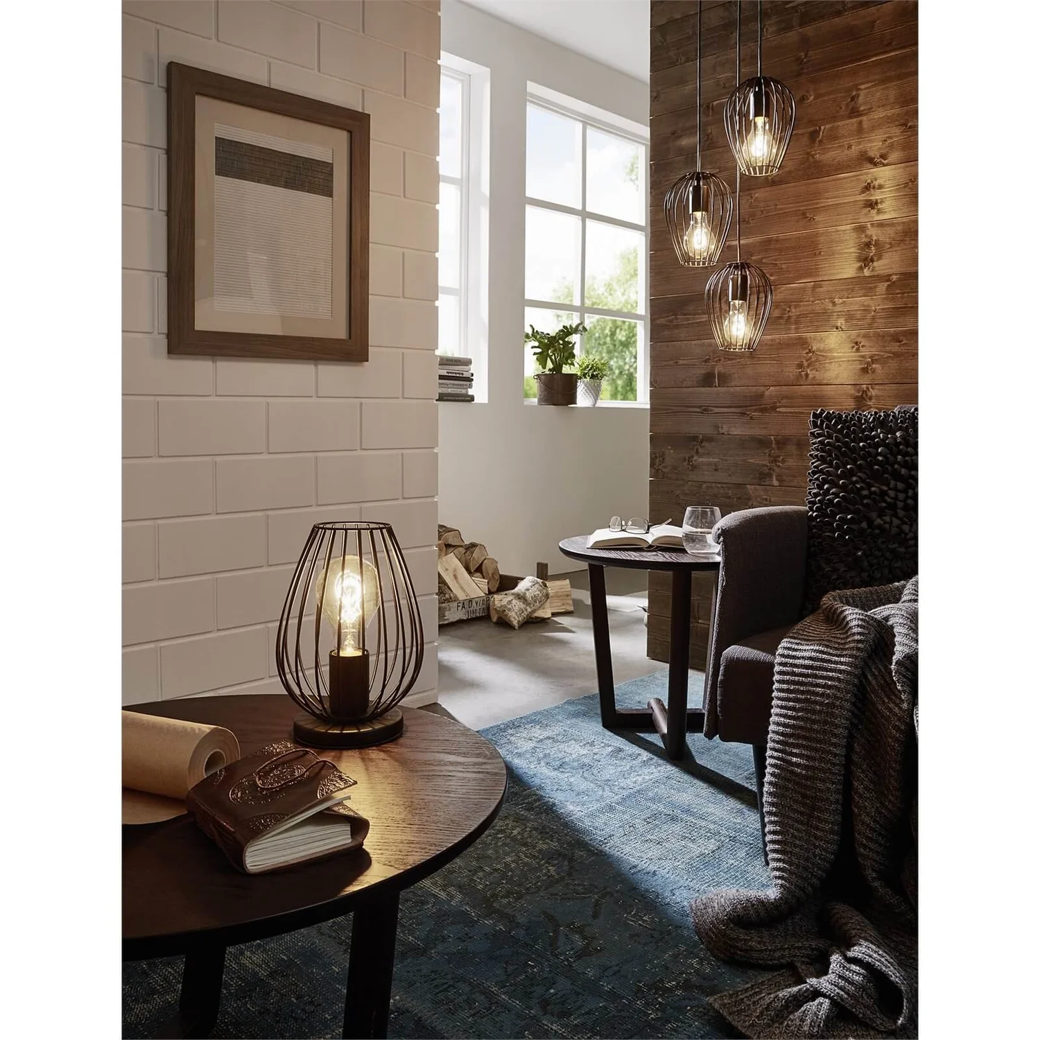 Eglo Newtown Pendant Light - Black 4 Eglo Newtown Pendant Light - Black - Image 2