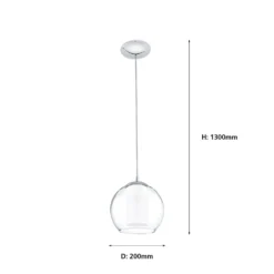 Eglo Bolsano 1 Light Pendant Light - Chrome 7 Eglo Bolsano 1 Light Pendant Light - Chrome -Lighting Shop 12836627 1034833236213199
