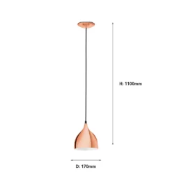 Eglo Coretto Pendant Light - Brushed Copper -Lighting Shop 12836705 1234833169162380