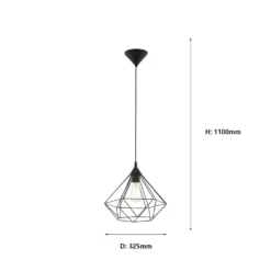 Eglo Tarbes Large Pendant Light - Black -Lighting Shop 12836708 1084833172298721