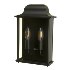 Lutec Holly Outdoor Wall Lantern - Black -Lighting Shop 12840506 1854833193230978