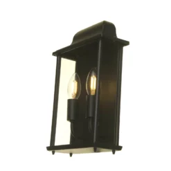 Lutec Holly Outdoor Wall Lantern - Black -Lighting Shop 12840506 3554833193172040