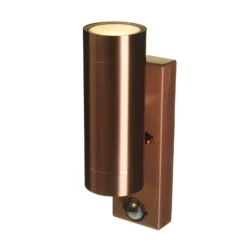 Lutec Rado Up & Down Outdoor Wall Light With PIR Motion Sensor - Copper -Lighting Shop 12840519 2134833192493926