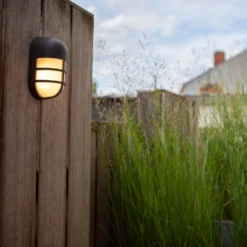 Lutec Bullo Outdoor Bulkhead Light - Anthracite -Lighting Shop 12840632 2014952694925962