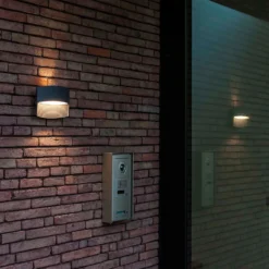 Lutec Lotus LED Up & Down Outdoor Wall Light - Anthracite -Lighting Shop 12840633 1534952657143314