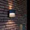 Lutec Lotus LED Up & Down Outdoor Wall Light - Anthracite -Lighting Shop 12840633 5044952656928970