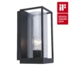 Lutec Flair Flush Outdoor Wall Light - Black -Lighting Shop 12840647 1164831603453047