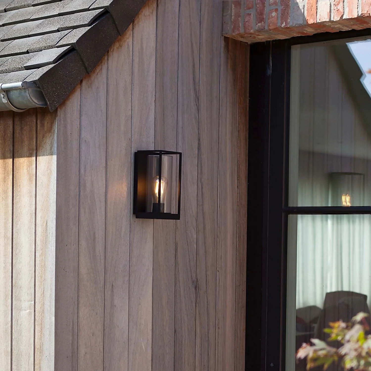 Lutec Flair Flush Outdoor Wall Light - Black 4 Lutec Flair Flush Outdoor Wall Light - Black - Image 3