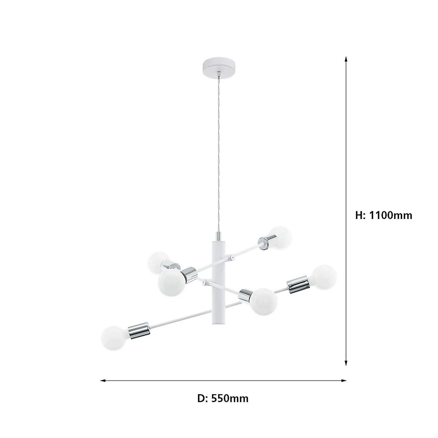 EGLO Gradoli 6 Light Baton Pendant 5 EGLO Gradoli 6 Light Baton Pendant - Image 3