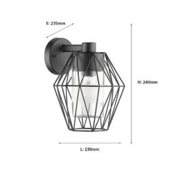 EGLO Canove Caged Exterior Wall Light -Lighting Shop 12881609 8794843702064943