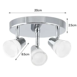 Rhea 3 Lamp Spotlight Plate - Polished Chrome -Lighting Shop 12882213 5784843517686923