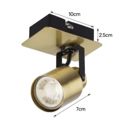 Lucy Single Lamp Spotlight - Gold & Black 11 Lucy Single Lamp Spotlight - Gold & Black -Lighting Shop 12882218 1964843518529632