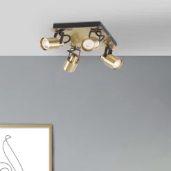 Lucy 4 Lamp Spotlight Bar - Gold & Black 10 Lucy 4 Lamp Spotlight Bar - Gold & Black -Lighting Shop 12882219 1494843518635151