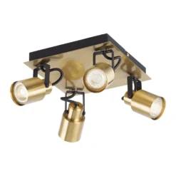 Lucy 4 Lamp Spotlight Bar - Gold & Black
