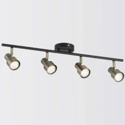 Noah 4 Lamp Spotlight Plate - Black & Antique Brass -Lighting Shop 12882224 1814843519172721