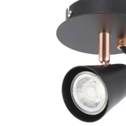 Emma Single Lamp Spotlight - Black & Copper -Lighting Shop 12882227 1814843519303134