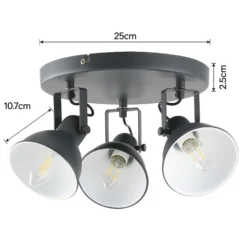 Alfie 3 Lamp Spotlight Plate - Grey 11 Alfie 3 Lamp Spotlight Plate - Grey -Lighting Shop 12882231 1584843519979391