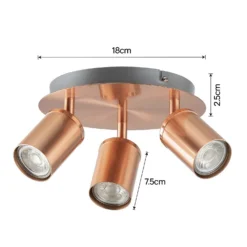 Rose 3 Lamp Spotlight Plate - Rose Gold -Lighting Shop 12882234 1574843521166152