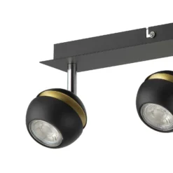 Austin 3 Lamp Spotlight Bar - Black & Gold -Lighting Shop 12882236 4704843520288901